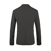 billige Lin blazer-Men&#039;s sport frakk lin blazer mote uformell sommer ensfarget lin blazer svart standard passform enkelspent én knapp