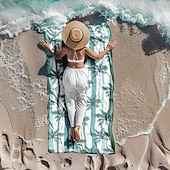 preiswerte Strandtuch-Sets-bedrucktes Strandtuch, leichte, schnelltrocknende, sandfreie Stranddecke, ideal für Reisen, den Pool und den Außenbereich