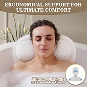 Недорогие Постельные принадлежности-Ванная подушка роскошная подушка для ванны подушки для ванной для поддержки шеи и спины эргономичная подушка для ванны с 4D воздушной сеткой + 6 мощными присосками отличные спа-подарки аксессуары для