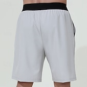 preiswerte Laufshorts-Herren Laufshorts Sommer Außen Normale Passform Atmungsaktiv Schnelltrocknend Shorts Elastischer Bund Schwarz Hellgrau Laufen Jagd Klettern S M L XL XXL
