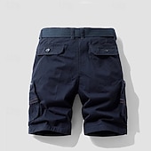 economico Classico-Per uomo Pantaloncini cargo Shorts Pantaloncini Estivi Bottoni Tasca con cerniera Tasche Multiple Semplice Comodità Indossabile Lunghezza al ginocchio All&#039;aperto Sport Quotidiano Moda Casual Nero Blu