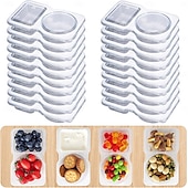 お買い得  キッチン収納-20個/セットスナック容器、蓋付きの再利用可能なスナック容器、分量管理と食事準備用のスナックパック容器、学校、オフィス、旅行用のランチ容器