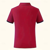cheap Men's Classic Polo-Men's Graphic Polo Short Sleeve Polo Shirts Collared Shirts Business Casual School Outdoor Athleisure Daily Wear 3D Print Summer Black Red Blue