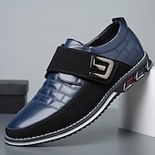 billiga Tillfällig-bruna slip-on sneakers för män med kardborreband – trendiga skor för vardagskläder och aktiv livsstil