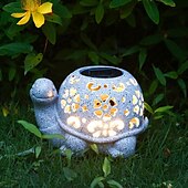 economico Luci paesaggistiche-1 pz. Luce decorativa solare per esterni a forma di tartaruga cava, per cortile, giardino, sentiero, parco, paesaggio, ornamento, luce, statua, animale carino.