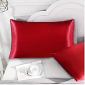 cheap Sheets &amp; Pillowcase-Satin Envelope Zipperless Pillowcase Simulated Silk Cold Feeling Pillowcase Pillow Cover