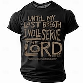 billige Tro T-skjorter-Påske Herre Jesus Kristen T skjorte Kortermet T skjorte 3D-utskrift Crew-hals Skjorte Mote Daglig Designer Fest Gate Avslappet Svart Rød Blå Sommer Vår Alle årstider Klær S M L XL XXL XXXL