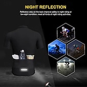 abordables Maillots pour hommes-Homme Maillot de cyclisme Manche Courte Cyclisme Maillot Top avec 3 poches arrière Résistant aux UV Séchage Rapide Fermeture Éclair Frontale Bandes réfléchissantes Jaune Des sports Vêtement Tenue