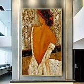 preiswerte Gemälde mit Menschen-Ölgemälde „Pure Lady“, 100 % handgemalt, Ölgemälde mit Mädchenrücken, abstraktes Ölgemälde auf Leinwand, Wandgemälde für Wohnzimmer, Schlafzimmer, Wohnkultur, Wandkunst