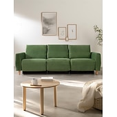 abordables Funda de sofá-Funda de sofá de terciopelo acolchado de color liso, protector de muebles