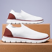 abordables Chaussures sans lacets &amp; mocassins-Baskets en tricot à enfiler pour homme – Chaussures de marche décontractées, légères et respirantes, idéales pour les voyages d&#039;été et le quotidien