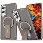 Недорогие Чехлы для Samsung-Чехол для телефона Samsung Galaxy S24 S24 Ultra Plus S23 Ultra S25 S25 Plus S25 Ultra с магнитной адсорбцией и подставкой полупрозрачный магнитный PC