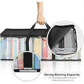 abordables Rangement et organisation-Lot de 2 sacs de rangement pour CD, étuis, supports de boîtiers DVD, sacs de transport de disques vinyles avec poignées, organisateur de stockage multimédia pour DVD/CD/jeux vidéo, disques Blu-ray