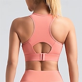 cheap Sports Bras &amp; Vests-Sports Bra Hollow Mesh Back Sports Bra Fitness Yoga Vest Shockproof Yoga Bra Without Steel Ring