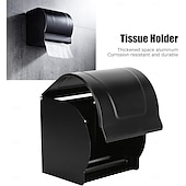 halpa Vessapaperitelineet-wc-paperiteline nykyaikainen alumiininen seinälle asennettava wc-paperirullan pidike mattamusta 1kpl