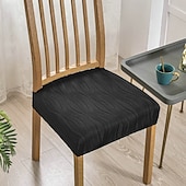 abordables Funda para silla de comedor-Fundas elásticas para asientos de sillas de comedor, fundas suaves, extraíbles y lavables para sillas de comedor, funda protectora para asientos de comedor