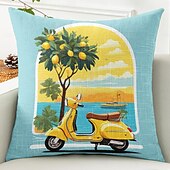 abordables Taies d&#039;Oreiller-Housse de coussin décoratif motif fruits d&#039;été 1PC douce carrée pour canapé taie d&#039;oreiller pour chambre salon canapé chaise