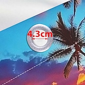 cheap Waterproof Curtains-Waterproof Outdoor Curtain Privacy, Sliding Patio Curtain Drapes, Pergola Curtains Grommet 3D Ocean Beach Landscape For Gazebo, Balcony, Porch, Party, 1 Panel