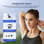 economico Cuffie TWS wireless-Cuffie True Wireless 635 TWS Auricolari Auricolari con Gancio Bluetooth 5.3 Design Ergonomico Scatola di Ricarica Lunga Durata della Batteria per Uso Quotidiano Viaggi Ciclismo