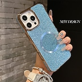 economico Cover per iPhone-telefono Custodia Per Apple AirTag iPhone 16 Pro Max Plus iPhone 15 14 Pro Max Plus iPhone 13 12 Pro Max Copertura Posteriore Custodia ad adsorbimento magnetico Magnetico Supporta la Ricarica