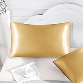 cheap Sheets &amp; Pillowcase-Satin Envelope Zipperless Pillowcase Simulated Silk Cold Feeling Pillowcase Pillow Cover