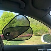 abordables Parasoles y viseras para coches-Protector solar para ventanas laterales de automóvil ajustable y retráctil con rotación protección UV y aislamiento térmico cortina universal para vehículos para anti-reflejo de día/noche