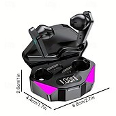 Недорогие Истинные беспроводные наушники (TWS)-X15 беспроводные Bluetooth 5.3 игровые наушники с LED дисплеем шумоподавление и встроенный микрофон