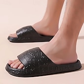 economico Pantofole da casa-Pantofole Cloud Slides per donne e uomini pantofole da doccia sandali da bagno estremamente comodi con suola spessa imbottita