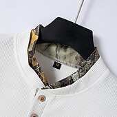 preiswerte Klassisches Poloshirt für Herren-Herren Waffel-Poloshirts Golfshirt Arbeit Lässig Revers Kurzarm Basic Modern Farbblock Patchwork Knöpfe Sommer Frühling Normale Passform Schwarz Weiß Königliches Blau Khaki Grau Waffel-Poloshirts