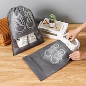 baratos Arrumação e Organização-5/10 peças de bolsas para sapatos de viagem, organizador transparente à prova d'água e poeira para armazenamento de sapatos para bagagem, bolsa portátil para sapatos para viagens de negócios e férias
