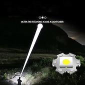 cheap Flashlights-Super Bright Flashlight Long Range High Power Lanterns Flashlights White Laser Digital Display Emergency Flashlight Rechargeable Outdoor Strong Light Torch Camping Lights