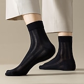 preiswerte Herren Elite Zubehör-Herren 1 Paar Socken Freizeitsocken Schwarz Weiß Farbe Einfarbig Hohl Schule Formell Hochzeit Netz Loch Dünn Sommer Frühling Herbst Ganzjahres Elegant Täglich