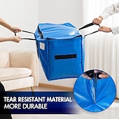 cheap Clothing &amp; Closet Storage-2 Pack Extra Large Moving Bags, Heavy Duty Totes for Storage with Visible Window, U-Shaped Around Handles, Storage Contrainer Box for Space Saving