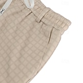 preiswerte Lose-Herren Anzughose Hose Freizeithose Kordelzug Elastischer Bund Gerader Schnitt Einfach Komfort Weich Volle Länge Outdoor Geschäft Täglich Mode Streetwear Hellkaki Weiß