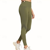 abordables Leggings y mallas de yoga-Mujer Pantalones de yoga Mallas Leggings de Yoga Malla Cintura elástica Control de barriga Levantamiento de tope Yoga Entrenamiento de gimnasio Pilates Pantalones Negro Verde Ejército Azul Otoño
