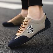 abordables Baskets Décontractées-Baskets à lacets beiges et bleu marine pour homme – Chaussures de sport en nylon respirant pour un style de vie actif et un usage quotidien