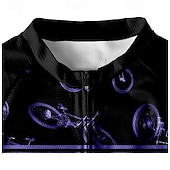 voordelige Heren shirts-Voor heren Wielrenshirt Korte mouw Fietsen T-shirt Shirt met 3 achterzakken Bergracen Ademend Sneldrogend Anatomisch ontwerp Lampenkatoen Geel Blauw Paars Sport Kleding