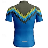 levne Pánské dresy-Pánské Cyklodres Krátký rukáv Kolo Tričko Dres se 3 zadními kapsami Horská cyklistika Prodyšné Rychleschnoucí Anatomický design Odvod Žlutá Červená Modrá Sportovní Oblečení