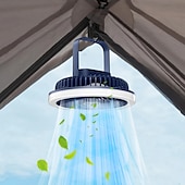voordelige Campingverlichting en lantaarns-1 st. multifunctionele ventilatorlamp, verticaal hangend, drievoudig gebruik, drie dimstanden, airconditioning, afstandsbediening met USB-oplaadfunctie, kantoor, kamperen, thuisgebruik