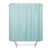 economico Tende doccia-Tende da doccia per bagno tenda da doccia in poliestere con motivo a strisce in tessuto waffle e occhielli in metallo e ganci in plastica 180cm*180cm (70&quot;*70&quot;)