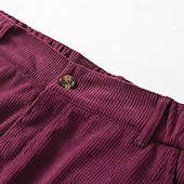 cheap Outdoor-Men&#039;s Cargo Shorts Casual Shorts Hiking Shorts Corduroy Shorts Elastic Waist Multi Pocket Straight Leg Plain Comfort Soft Knee Length Outdoor Casual Daily Fashion Streetwear Black Blue Micro-elastic