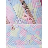 cheap Kids &amp; Teen Backpacks-Girls&#039; 3-Piece Pastel Backpack Set with Lunch Bag and Pencil Case – Lightweight Quilted School Bookbag for Teen Students and Daily Use