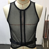 preiswerte Fitness Tank-Tops-Herren Tank Top Weste Unterhemd Ärmelloses Shirt Ärmellos Rundhalsausschnitt Sommer Einfach Mode Designer Basic Netz Klassisch Urlaub Straße Ausgehen Schwarz Top T-Shirt für Herren
