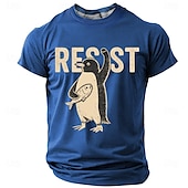 abordables T-shirts amusants pour hommes-T-shirt à manches courtes pour homme avec imprimé pingouin, col ras du cou, imprimé 3D, style décontracté, style urbain, noir, rouge, bleu, été, printemps, tailles S, M, L, XL, XXL, XXXL