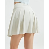 abordables Jupes et skorts pour femmes-Femmes Couleur Unie Jupe décontractée Jupes de tennis Jupes de tennis avec shorts Plissé Poches Latérales Extensible Tennis Le golf Pickleball Bas Noir Ivoire Vert clair Spandex Vêtements de tennis
