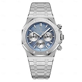 cheap Mechanical Watches-Men Mechanical Watch Quartz Watch Retro Vintage Wristwatch Luminous LED Back Light Chronograph Waterproof Stainless Steel Watch