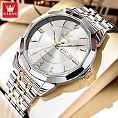cheap Quartz Watches-OLEVS 9977 Men&#039;s Top Luxury Brand Quartz Watch, Fashion Business, Stainless Steel, Date Week, Diamond Scale, Waterproof