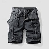 economico Classico-Per uomo Pantaloncini cargo Shorts Pantaloncini Estivi Coulisse Elastico in vita Multi-tasche Semplice Comodità Indossabile Lunghezza al ginocchio All&#039;aperto Sport Quotidiano Moda Casual Nero Cachi