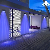 voordelige Wandverlichting buiten-zonnedeklamp buitenmuur waslicht staplicht waterdichte led-wandlamp tuinveranda tuinhek muur landschapsdecoratie 2/4 stuks