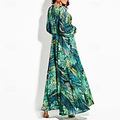 economico Abiti eleganti floreali-Per donna Abito Lungo Maxi Abito Abito Floreale Moda All&#039;aperto Data Uscire Vestibilità regolare Fiore Senza Maniche Scollo a V Giallo Blu marino Blu Fucsia Estate
